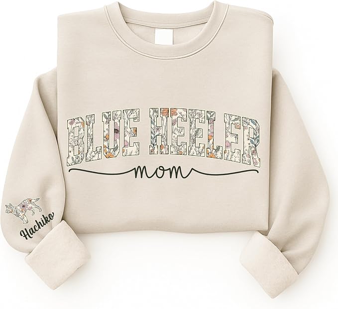 Personalized Dog Mom Sweatshirt, Dog Lover Crewneck, Gift Idea - Image 4
