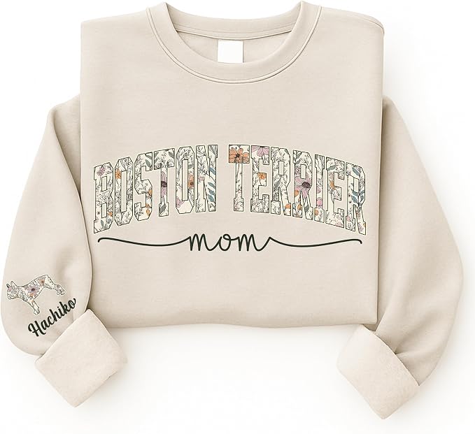 Personalized Dog Mom Sweatshirt, Dog Lover Crewneck, Gift Idea - Image 4