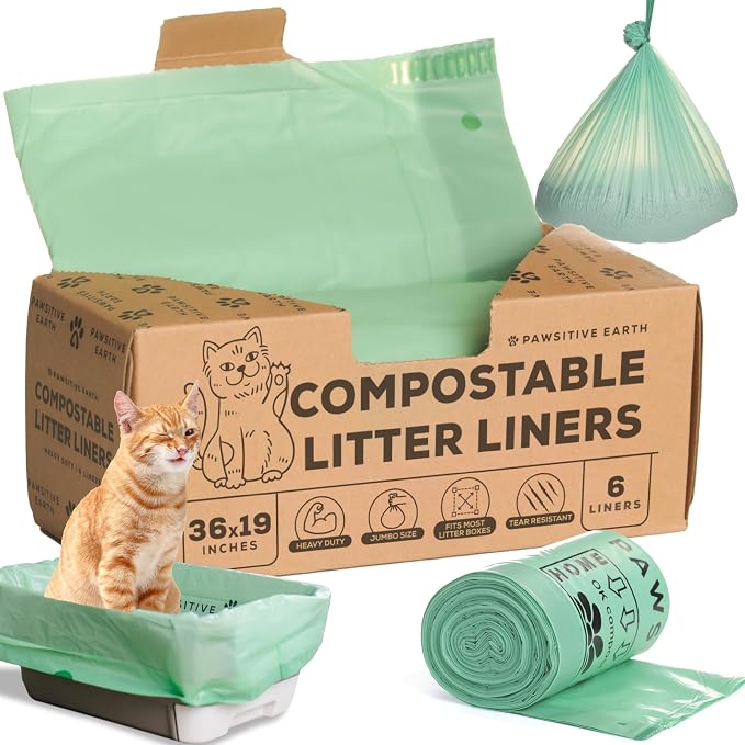 Cat Litter Box Liners 100% Compostable by Unknown