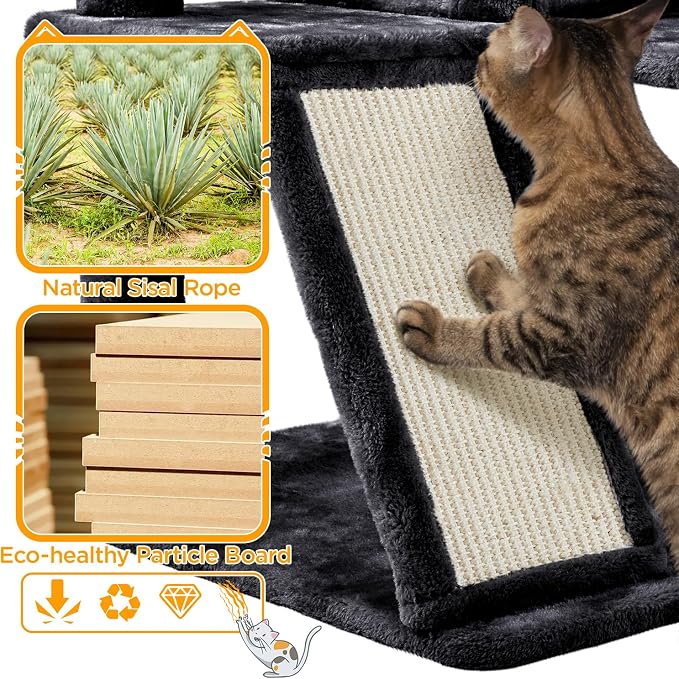 Yaheetech Cat Tree, 57 inches Cat Tower - Image 8
