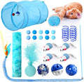 24 Pcs Cat Toys Set Interactive Kitten Toys Pack Including Collapsible Play by Foilswirl