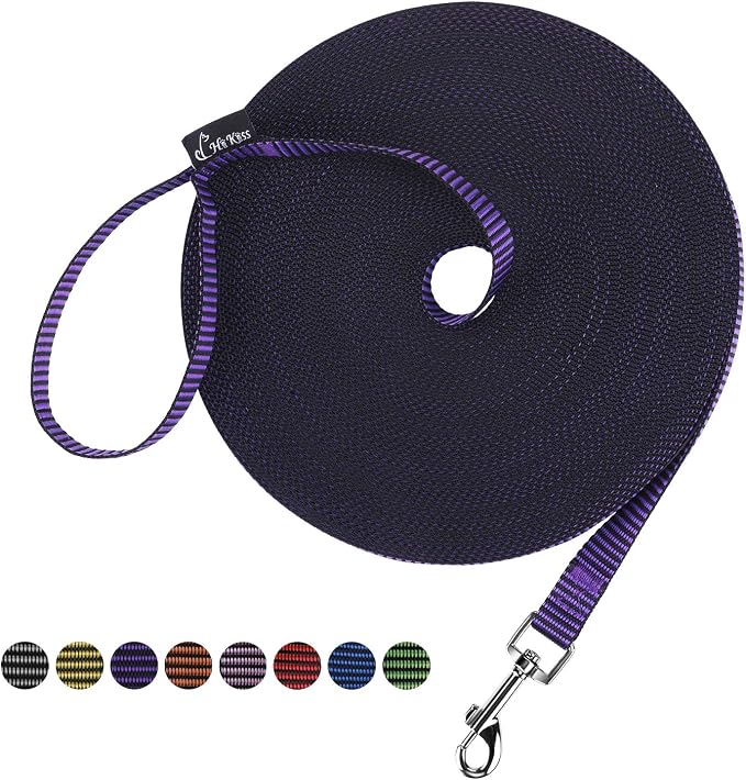 Hi Kiss Dog/Puppy Obedience Recall Training Agility Lead - 15ft 20ft 30ft 50ft by Hi+Kiss