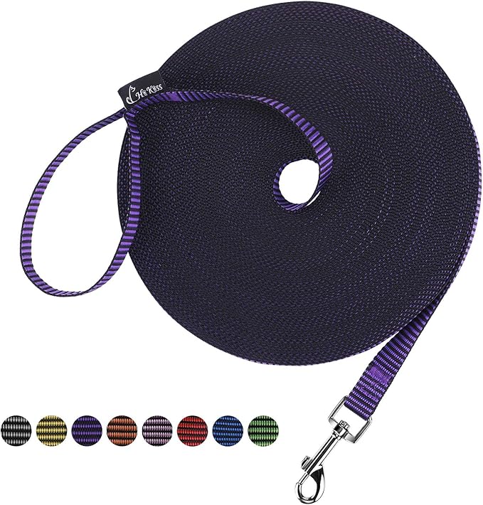 Hi Kiss Dog/Puppy Obedience Recall Training Agility Lead - 15ft 20ft 30ft 50ft by Hi+Kiss