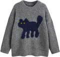 CIDER Women’s Cat Sweater Long Sleeve Crew Neck Fun Graphic Cute Patterned by CIDER