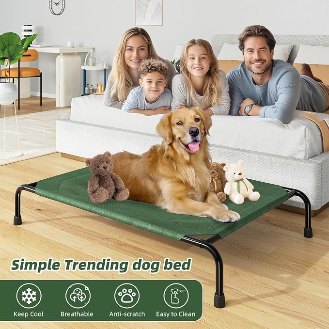 Simple Trending Raised Dog Bed for Large Dogs, Waterproof XL Dog Cot, Outdoor - Image 2