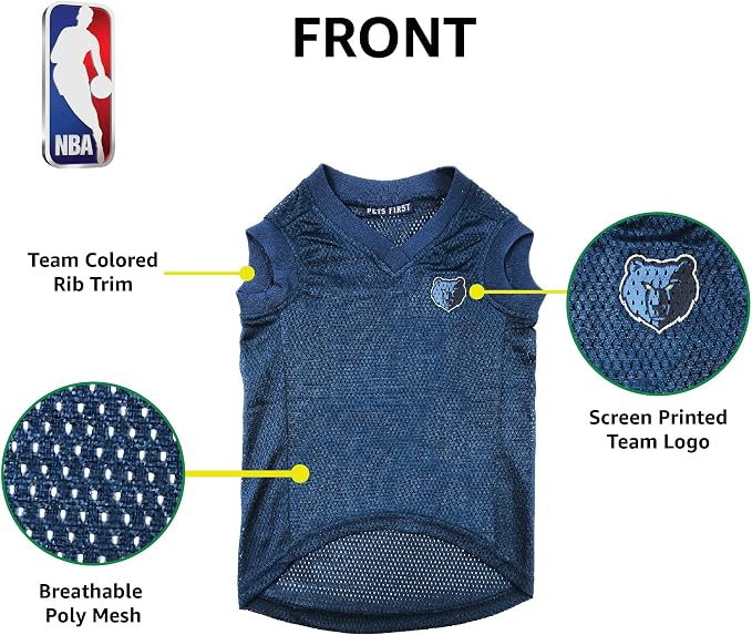Pets First NBA MEMPHIS GRIZZLIES DOG Jersey, X-Small - Image 5