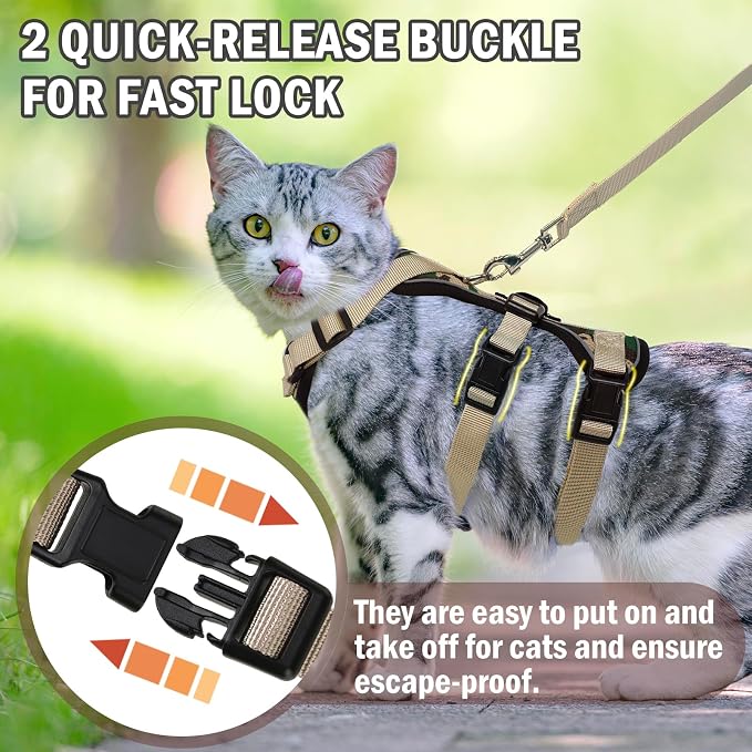PUPTECK Cat Harness and Leash Set Escape Proof - Image 3