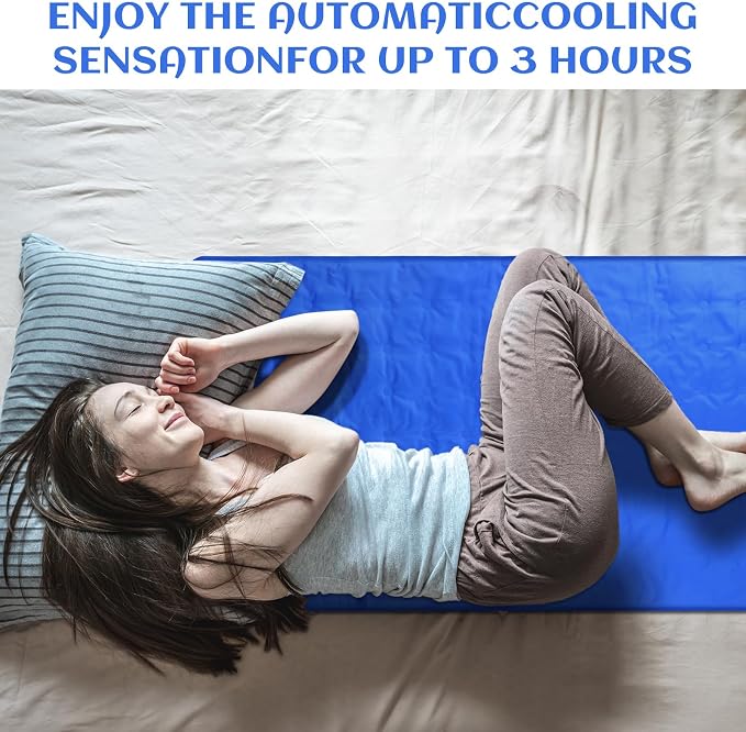 Cooling Pad Mat for Sleep Cooling Mattress Pad Gel for Bed, Relieve Pain - Image 4