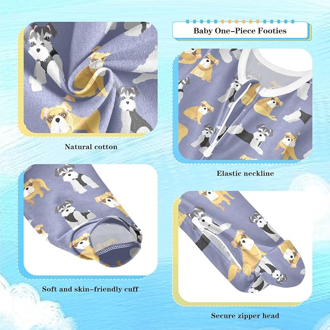 Baby Sleepers For Girl Boys Newborn Baby Play One-Piece Footies For 0-24 Months - Image 5