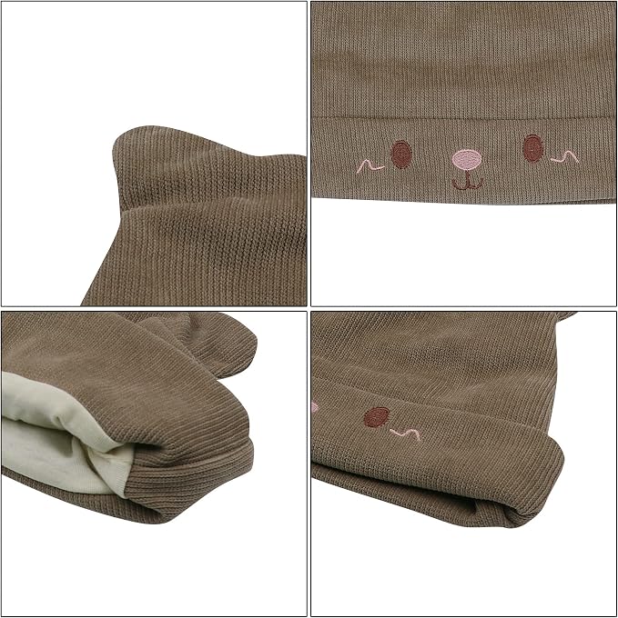 Women's Teen Girls Knitted Cat Kitty Cuffed Beanie Hat Winter Outdoor Stretchy - Image 7