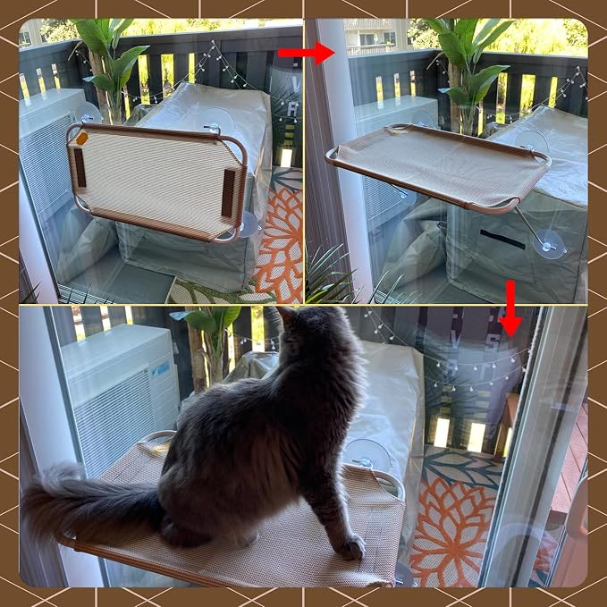 All Around 360° Sunbath and Lower Support Safety Iron Cat Window Perch - Image 4
