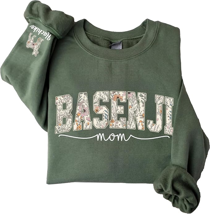 Personalized Dog Mom Sweatshirt, Dog Lover Crewneck, Gift Idea by Unknown