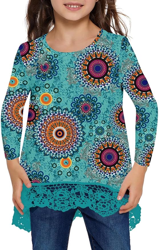 storeofbaby Girls Casual Tunic Tops Short Sleeve Loose Soft Blouse T-Shirt - Image 3