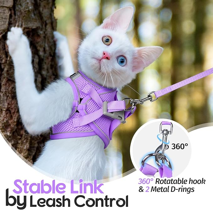 Dooradar Cat Harness and Leash Set, Escape Proof Lightweight Kitten Harness - Image 7