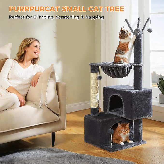 Cat Tree 45" for Indoor Cats, Compact Cat Tower - Image 2
