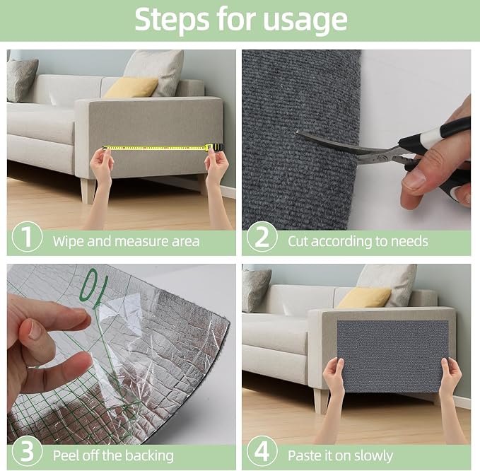 Cat Scratch Mat 78.7"x15.8", Replacement Cat Scratching Post or Scratch Pad - Image 6