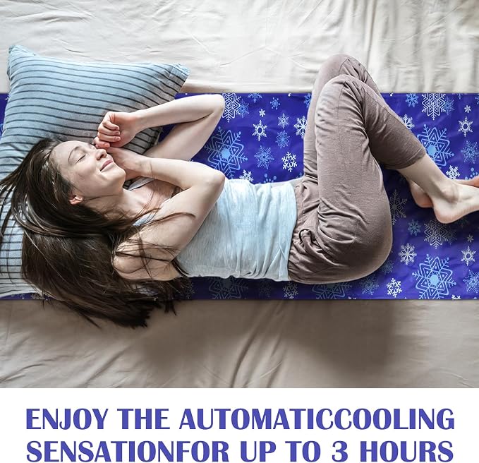 Cooling Pad Mat for Sleep Cooling Mattress Pad Gel for Bed, Relieve Pain - Image 4