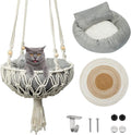 Juexica 3 Pcs Macrame Cat Hammock, Including Hanging Kitten Bed Scratcher by Juexica