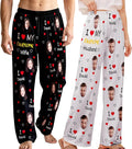 Custom Pajama Pants for Women Men, Personalized 67 Name Photo PJ Family Six by Artsadd