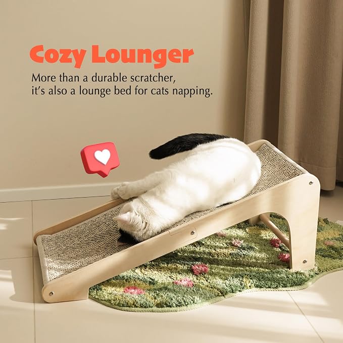 PETKARAY Sisal Cat Scratcher Ramp, L Shaped Scratching Post and Scratch Pad - Image 6