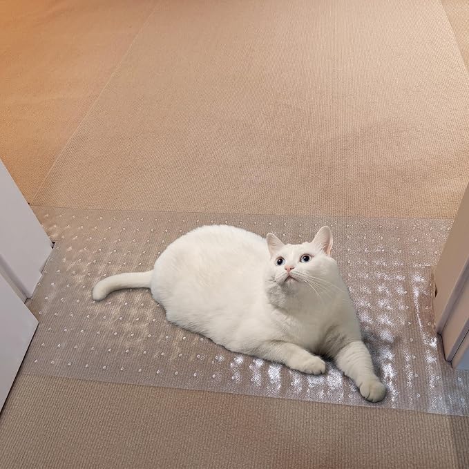 Carpet Protector for Pets Cat Scratch Carpet Protector Easy to Cut Plastic mat by Unknown