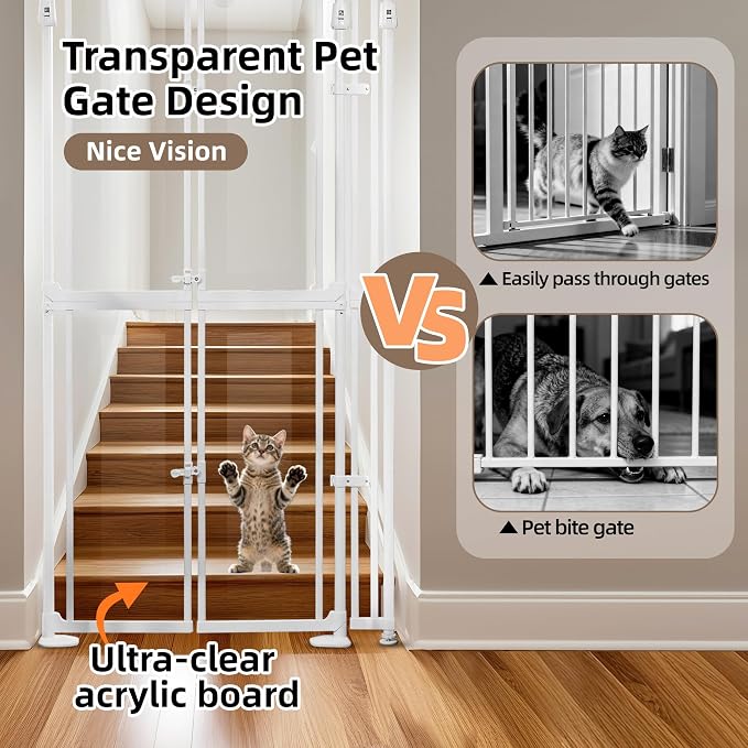 74.80-98.43'' Extra Tall Cat Gate, Adjustable 33.86” and 35.80" Wide, - Image 2