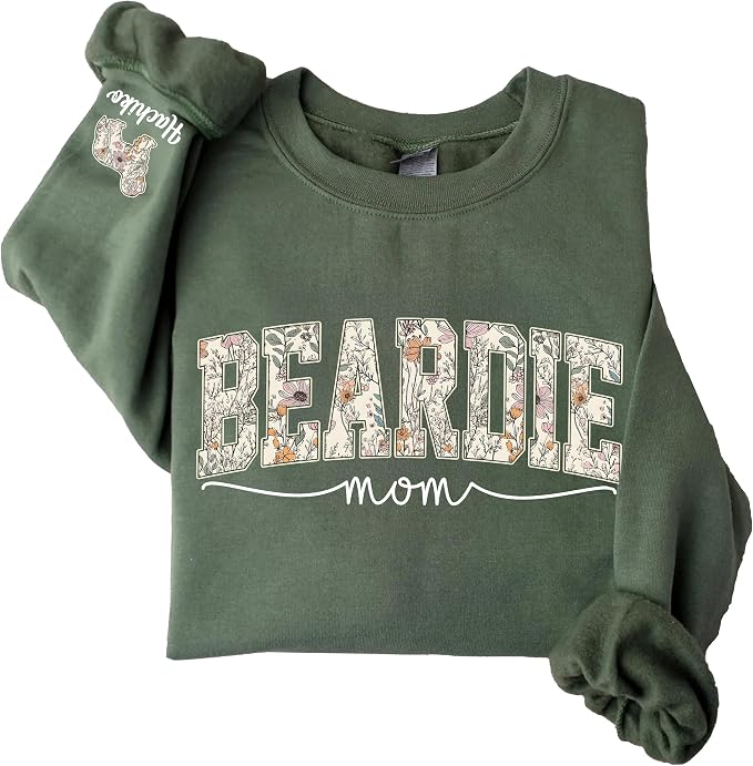 Personalized Dog Mom Sweatshirt, Dog Lover Crewneck, Gift Idea by Unknown