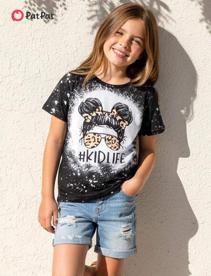 PATPAT Girls Crewneck Short Sleeve Graphic Tees Animal Print Shirts Cute Summer - Image 5