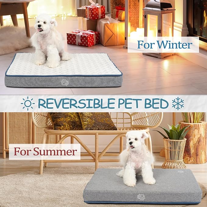 EMPSIGN Reversible Cool and Warm Dog Bed - Image 3