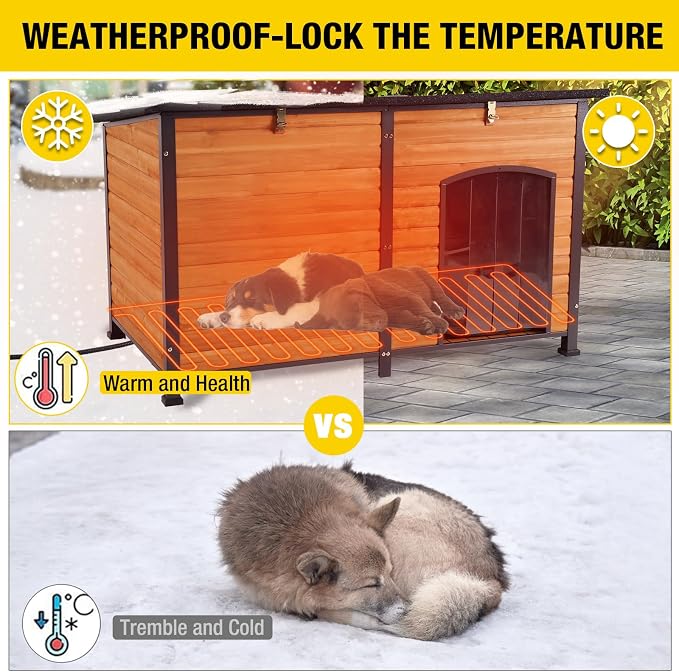 59.1" Extra Large Heated Dog House - Image 6
