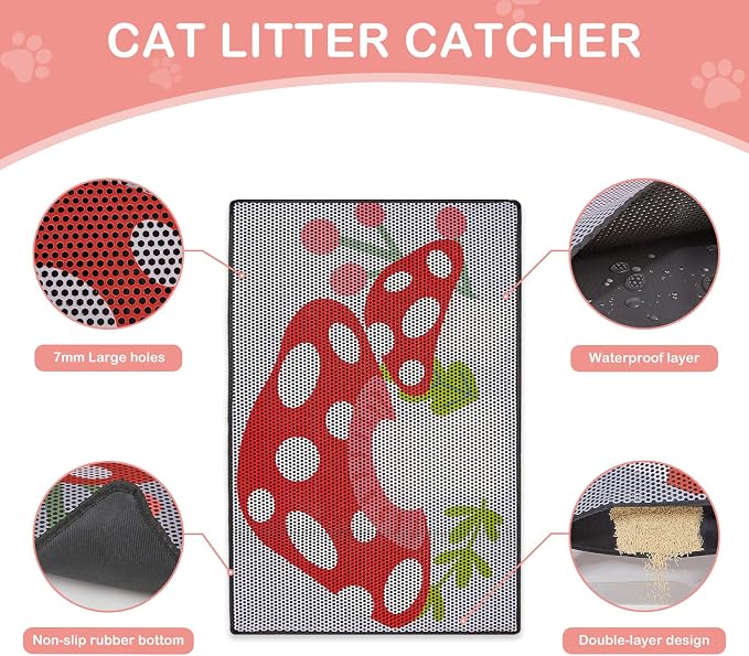 Bienbee Cat Litter Mat, Double Layer Litter Mat - Image 4
