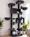 Tall Cat Tree, Large Cat Tower for Adult Cats, 80.7'' Heavy-Duty Cat Tree House by Gitelnour