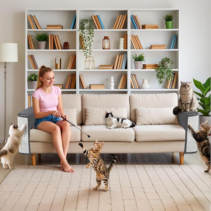 OROONOKO 1 Pack Reversible Cat Scratch Sofa Protector Natural Sisal - Image 7