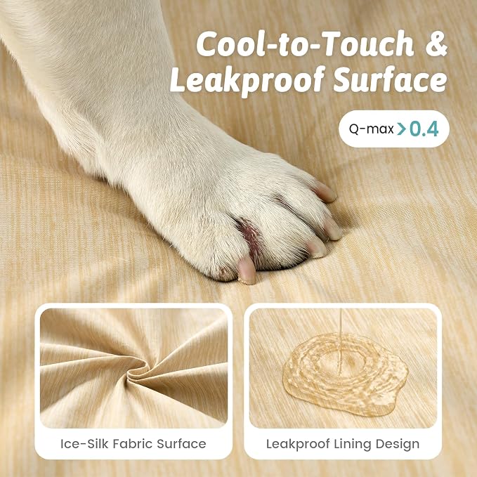 Cooling Dog Bed for Large Medium Size Dogs, Q-Max >0.4 Summer Cool Orthopedic - Image 4