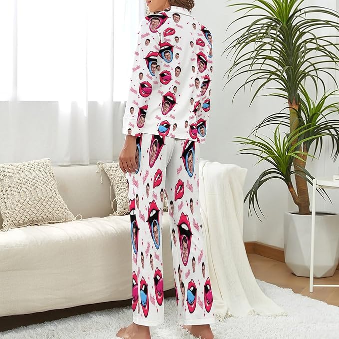Custom Face Pajamas for Women Men, Personalized Dog Cat Pet Pajamas Set - Image 3