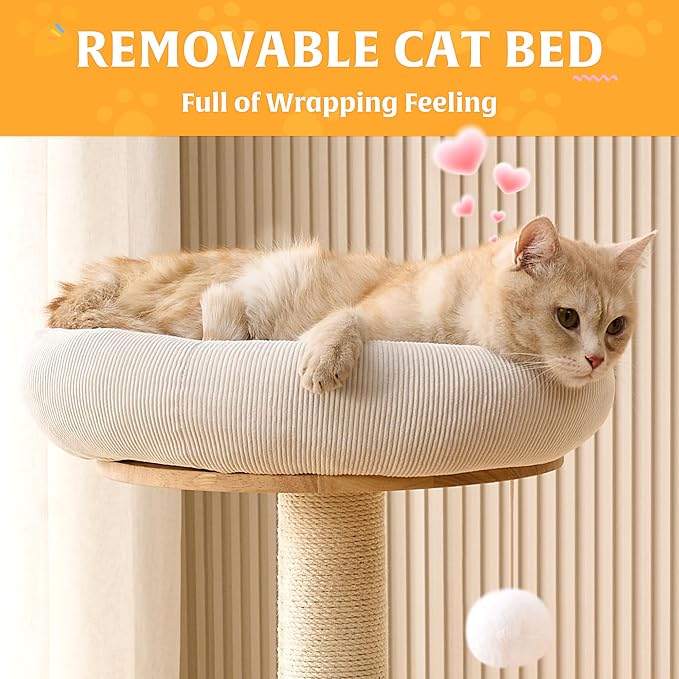 HITTITE Solid Wood Cat Tree Tower - Image 6