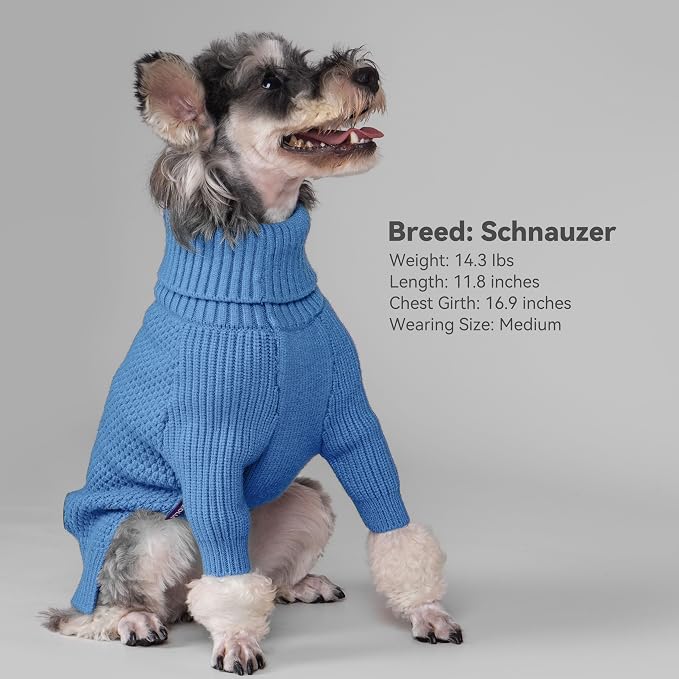cyeollo Small Dog Sweater, Warm Turtleneck Sweaters - Image 8