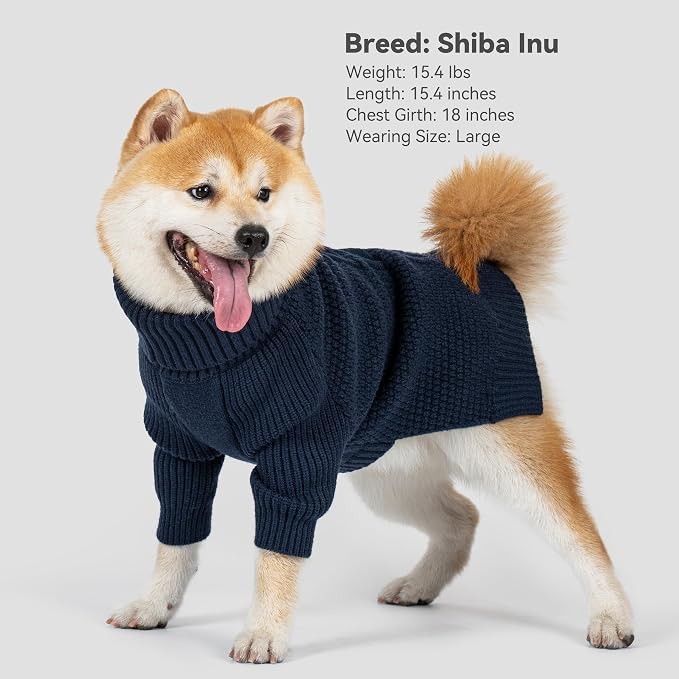 cyeollo Dog Sweaters for Medium Dogs Boy, Stretchy Warm Turtleneck Doggy - Image 2