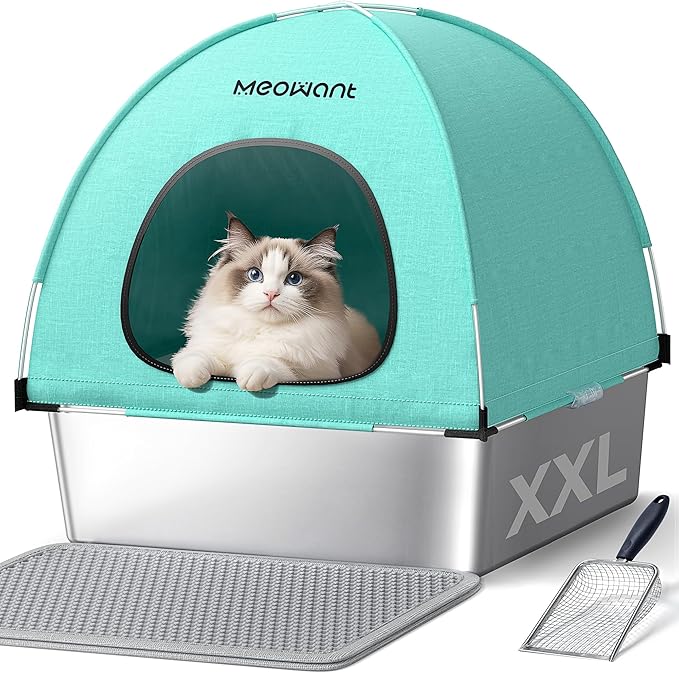 Meowant Stainless Steel Cat Litter Box by Meowant