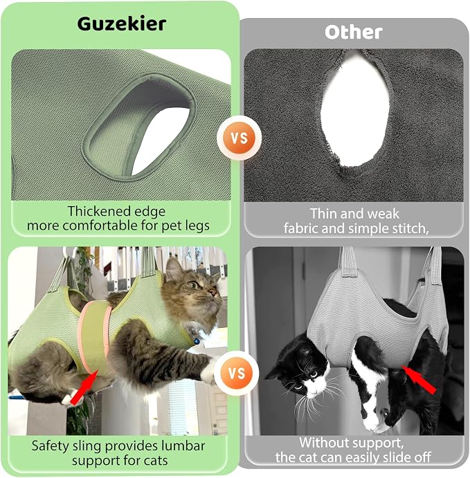 Guzekier Cat Grooming Hammock Harness - Image 3