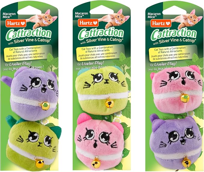 Cattraction with Silver Vine & Catnip Macaron Mice by Hartz