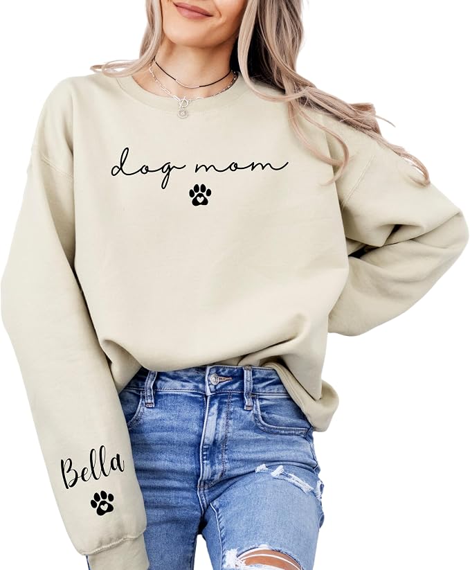 moonloom Dog Mom Sweatshirt, Animal Lover Gift, Custom crewneck - Image 5