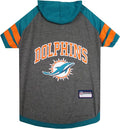 Miami Dolphins Hoodie Tee Shirt by PETSFIRST