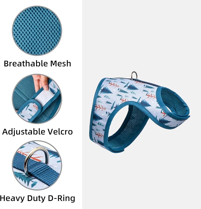 Mile High Life Dog Harness, Air Mesh Floral Vest Harness - Image 8