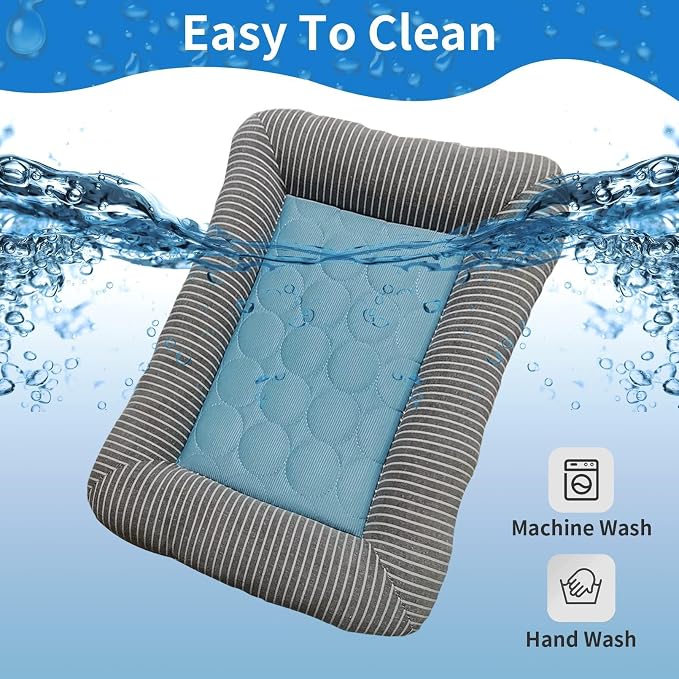 PINVNBY Rabbit Cooling Pad 16.9" L*12.9" W Bunny Bed Mat Ice Silk Summer Pet - Image 3