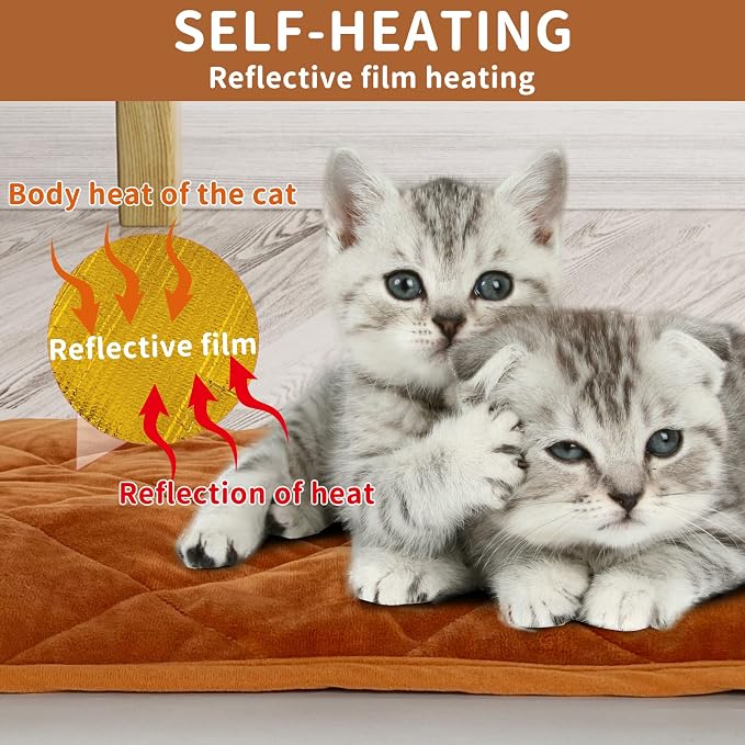 NAMOTEK Self-Warming Cat Bed Indoor/Outdoor Super Soft Self Heating Pet Mat - Image 2