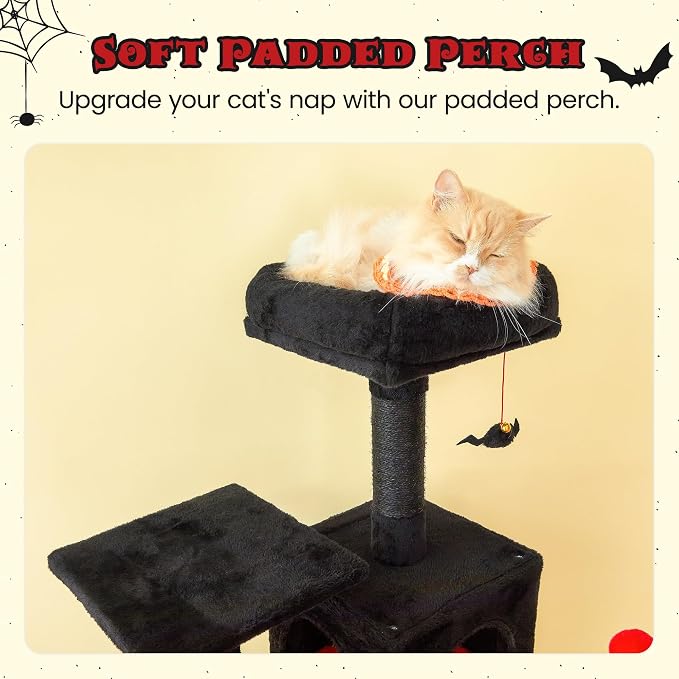 MWPO Gothic Cat Tree for Indoor Cats, 63.8 Inches Multi-Level Cat Tower - Image 4