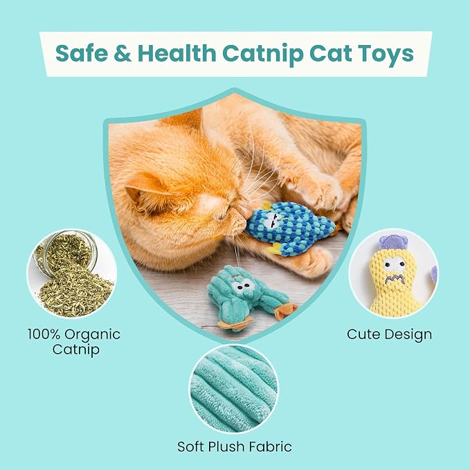 5 Pack Cactus Catnip Toys, 100% Organic Catnip Toys - Image 4