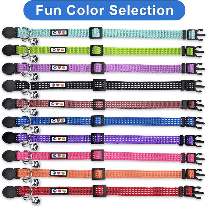 Pawtitas Reflective Black Cat Collar - Image 7
