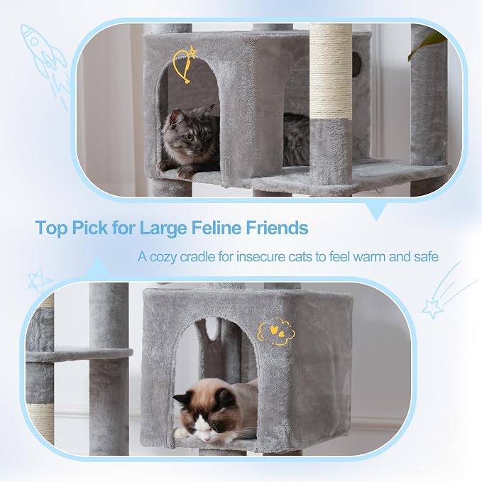 Hey-brother Tall Cat Tree Tower, Heavy Duty Scratching Posts - Image 4